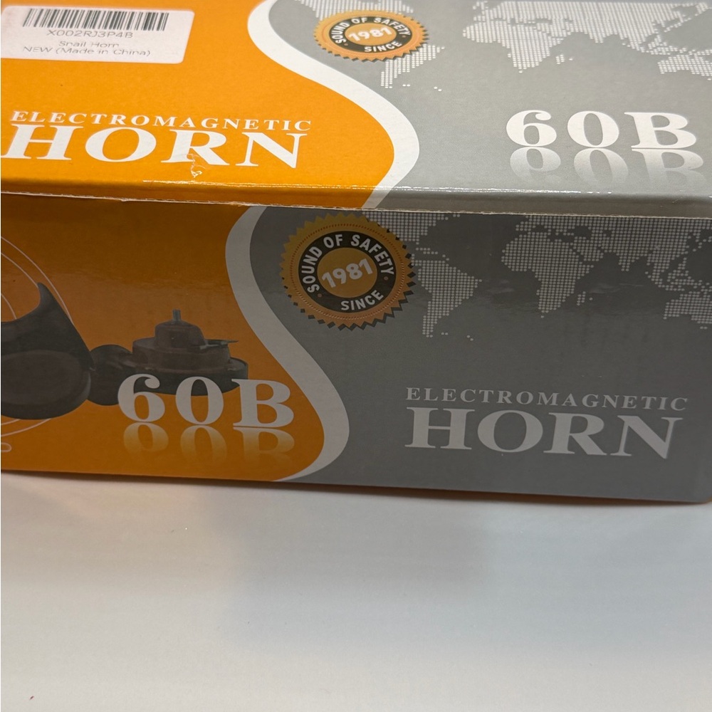 Electromagnetic Horn in Orange and Gray